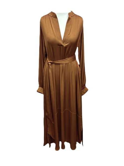 Silk95Five Paige Dress nutmeg Silk 95 Five | 26120N92 NUTMEG